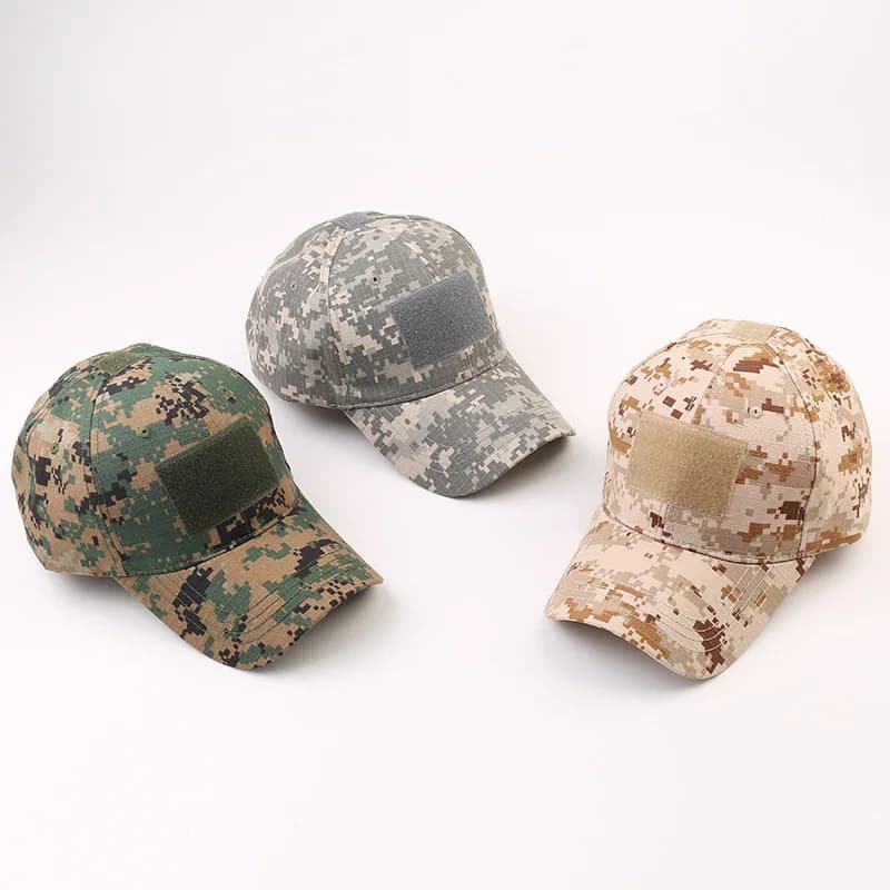 Casquette baseball camouflage tactique homme - Chapeau CP ajustable Velcro pour pêche et outdoor