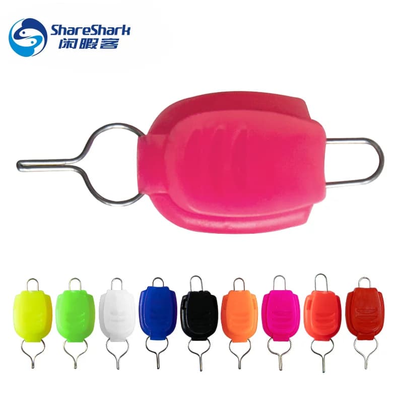 10 clips porte-ligne de pêche couleurs assorties pour rangement organisé du matériel