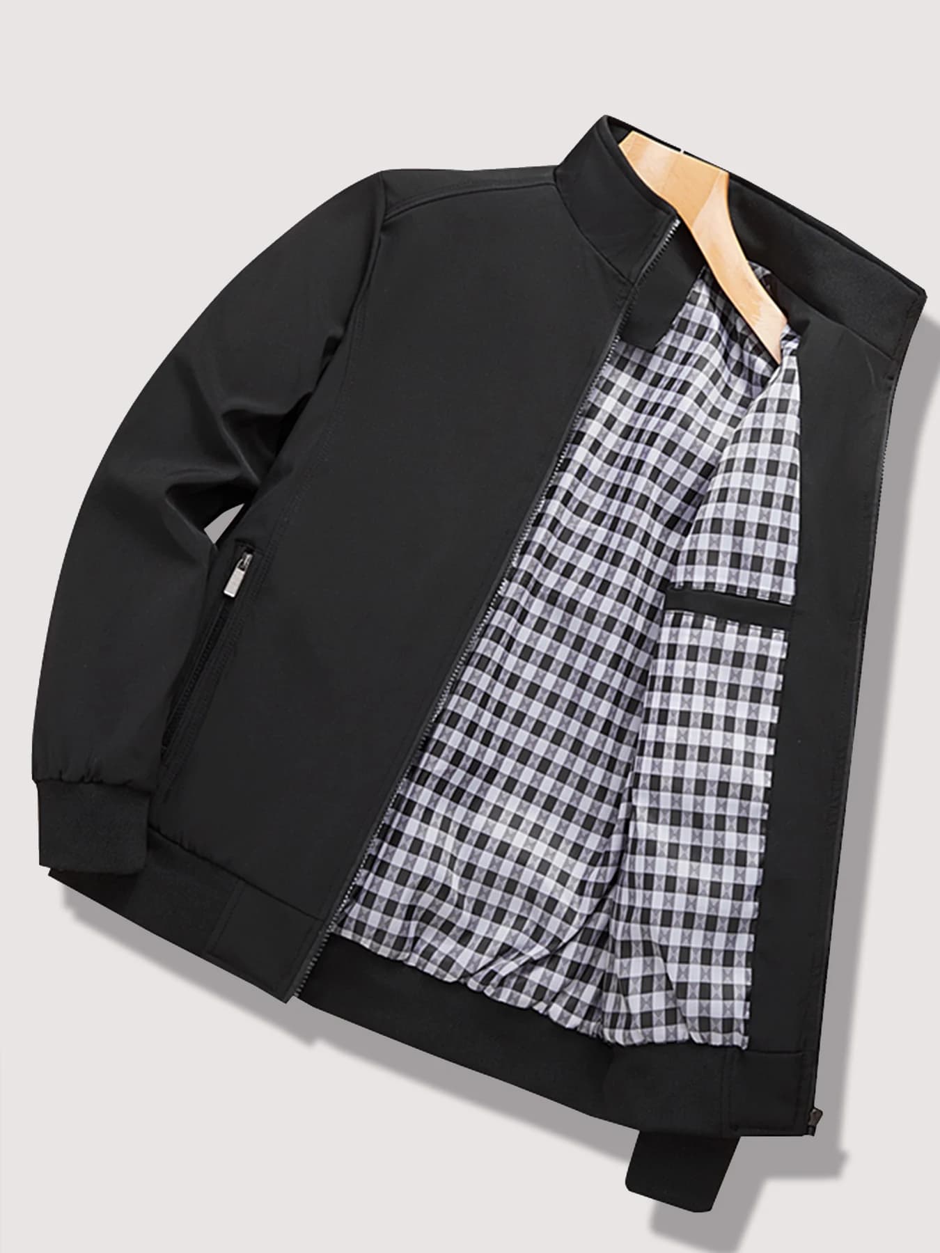 Veste décontractée homme 2024 couleur unie tendance bureau facile à assortir pêche