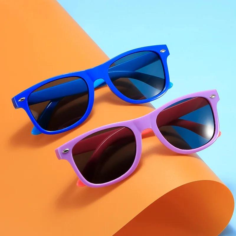 Lunettes de soleil polarisées enfants pour pêche - Design coloré en silicone UV400