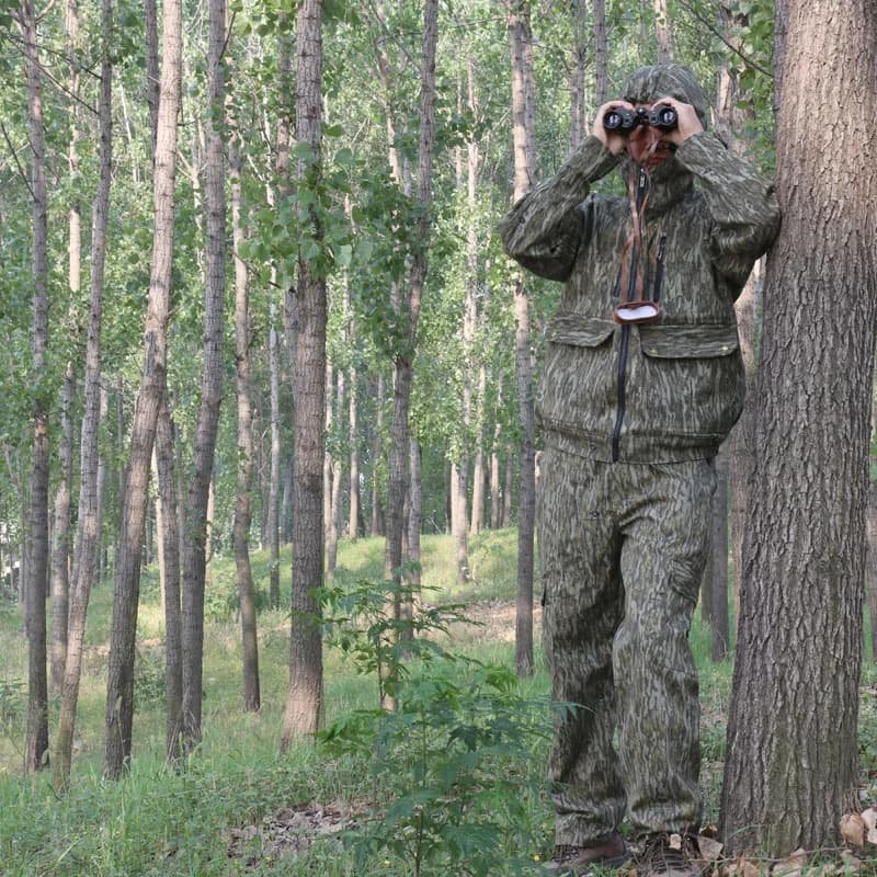 Tenue camouflage écorce homme printemps automne pêche chasse - vêtement photo faune respirant extérieur