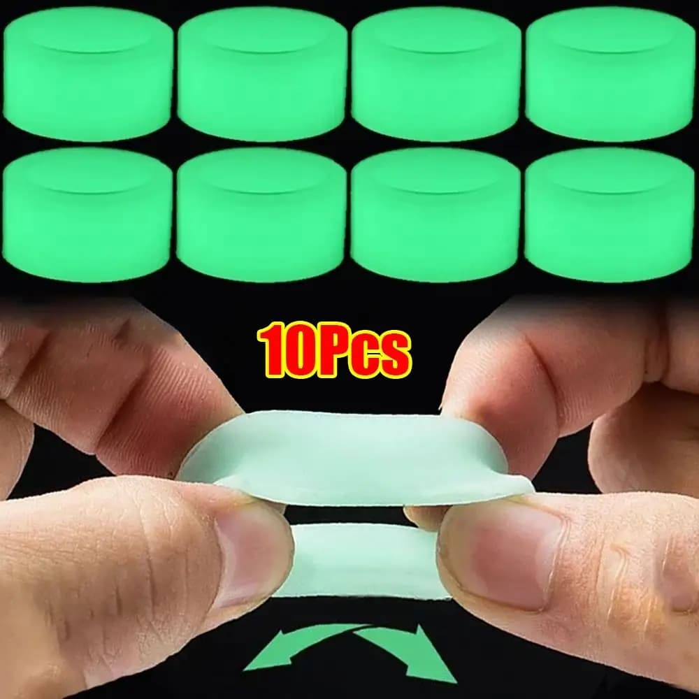 10 bandes lumineuses anti-glisse pour canne à pêche - Ruban silicone poignée absorbant transpiration