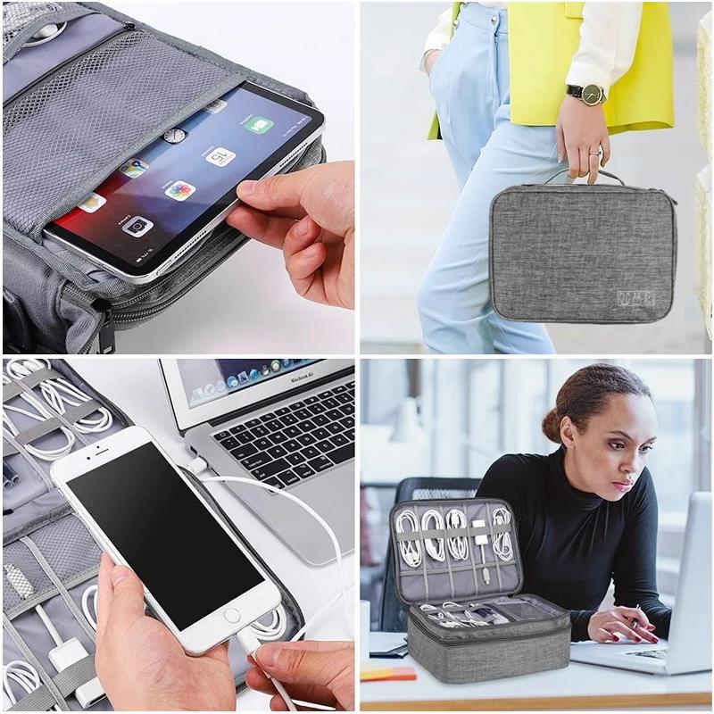 Sac de rangement étanche pour câbles et chargeurs électroniques - Transport portable et organisé