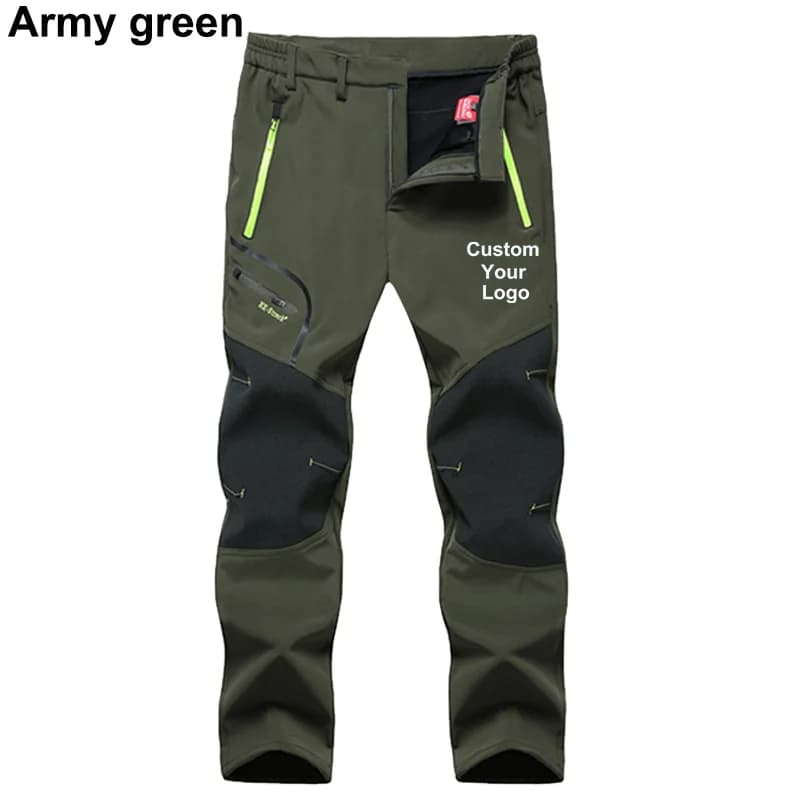 Pantalon pêche personnalisable hiver softshell pour pêche glaciaire et pêche froide