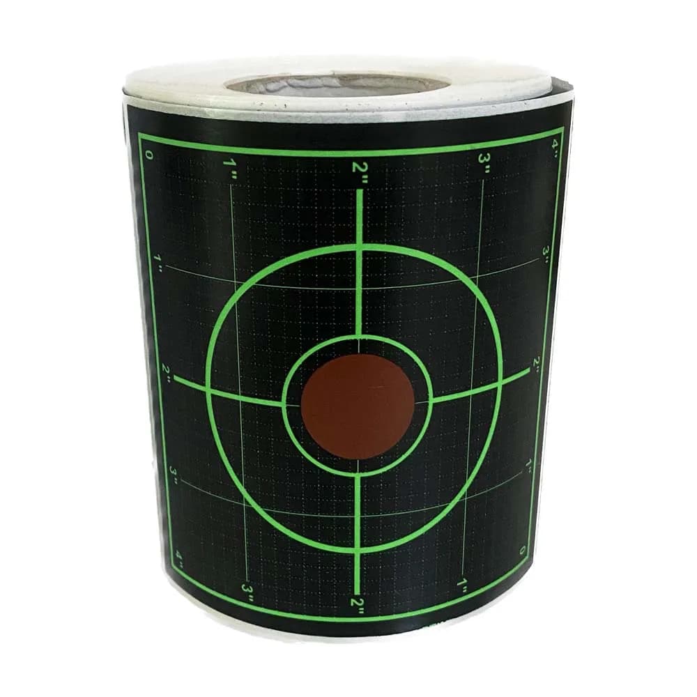 200 cibles papier réactives 10cm à grille noire autocollantes - pour BB, plombs, airsoft, fusil