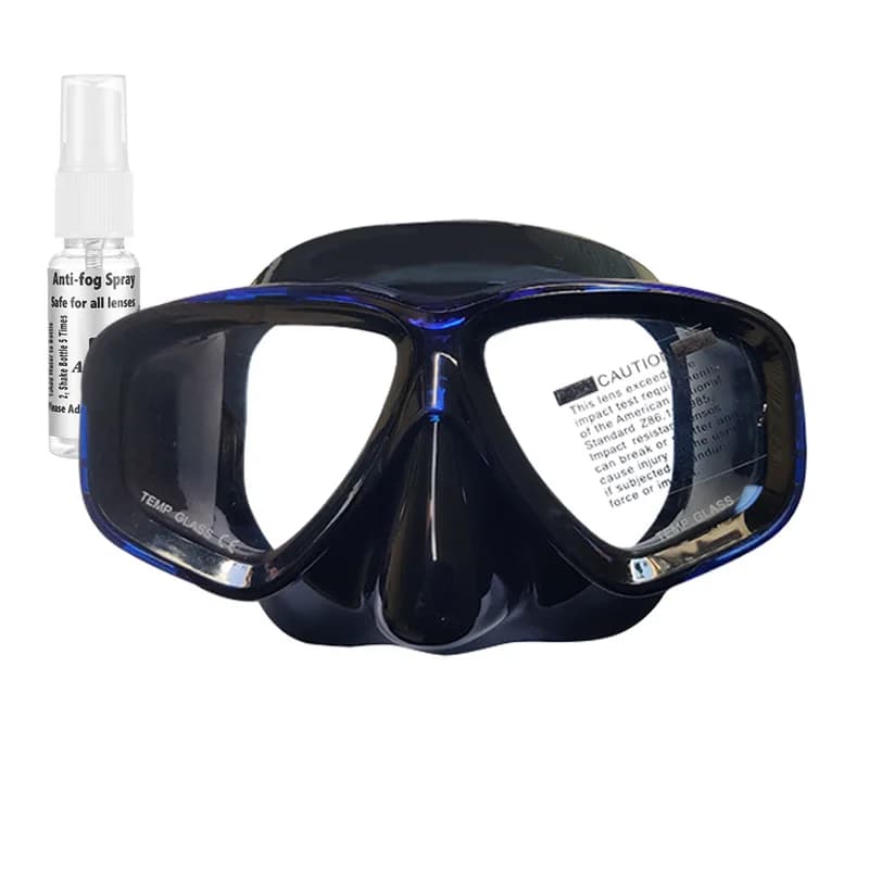 Masque de plongée sur mesure avec verres correcteurs trempés anti-buée - Personnalisation gauche/droite