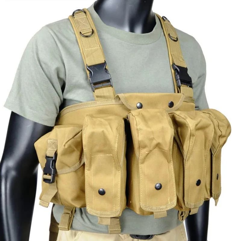 Gilet tactique multicam chasse airsoft AK vest rig munitions magazine combat accessoires molle