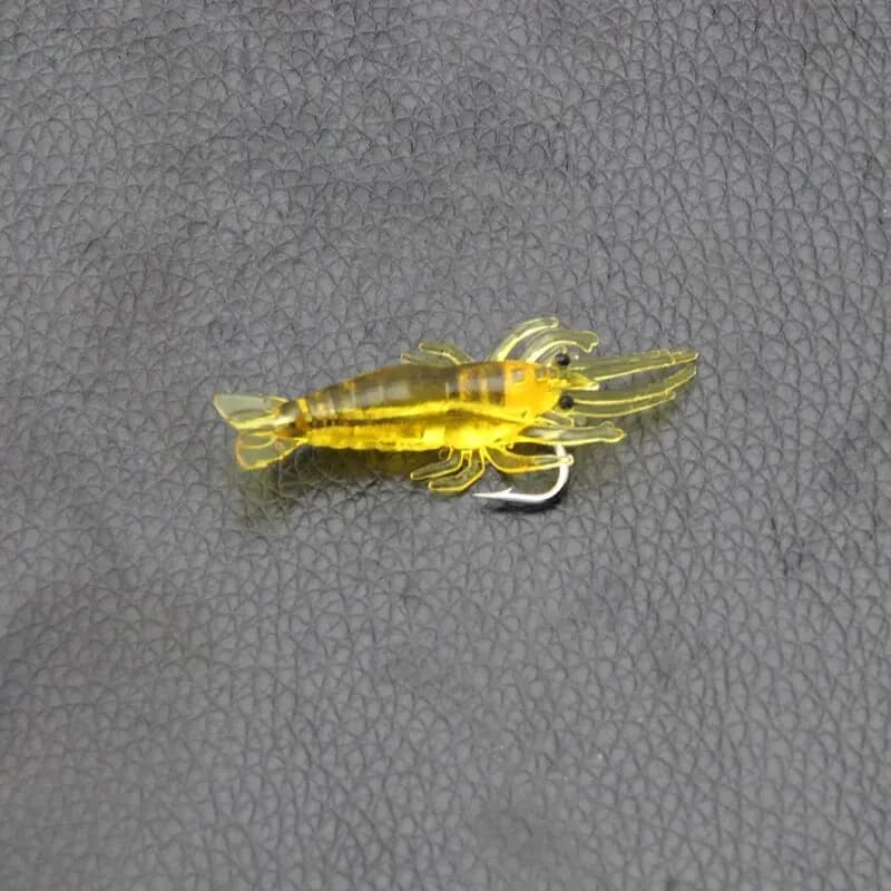 20PCS leurres souples crevette vers 1.3g 4cm pour pêche - appâts silicone crankbait sharp hameçon