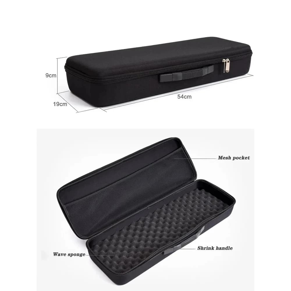 Sac pêche portable EVA anti-choc - Bag canne à pêche rembourré avec compartiment moulinet étanche