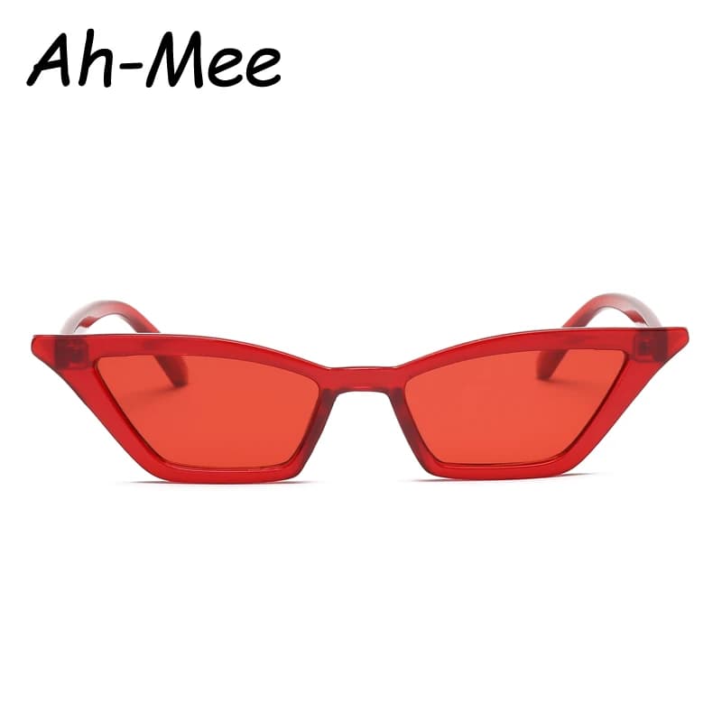 Lunettes soleil chat femmes montures étroites multicolores - protection UV400 mode féminine