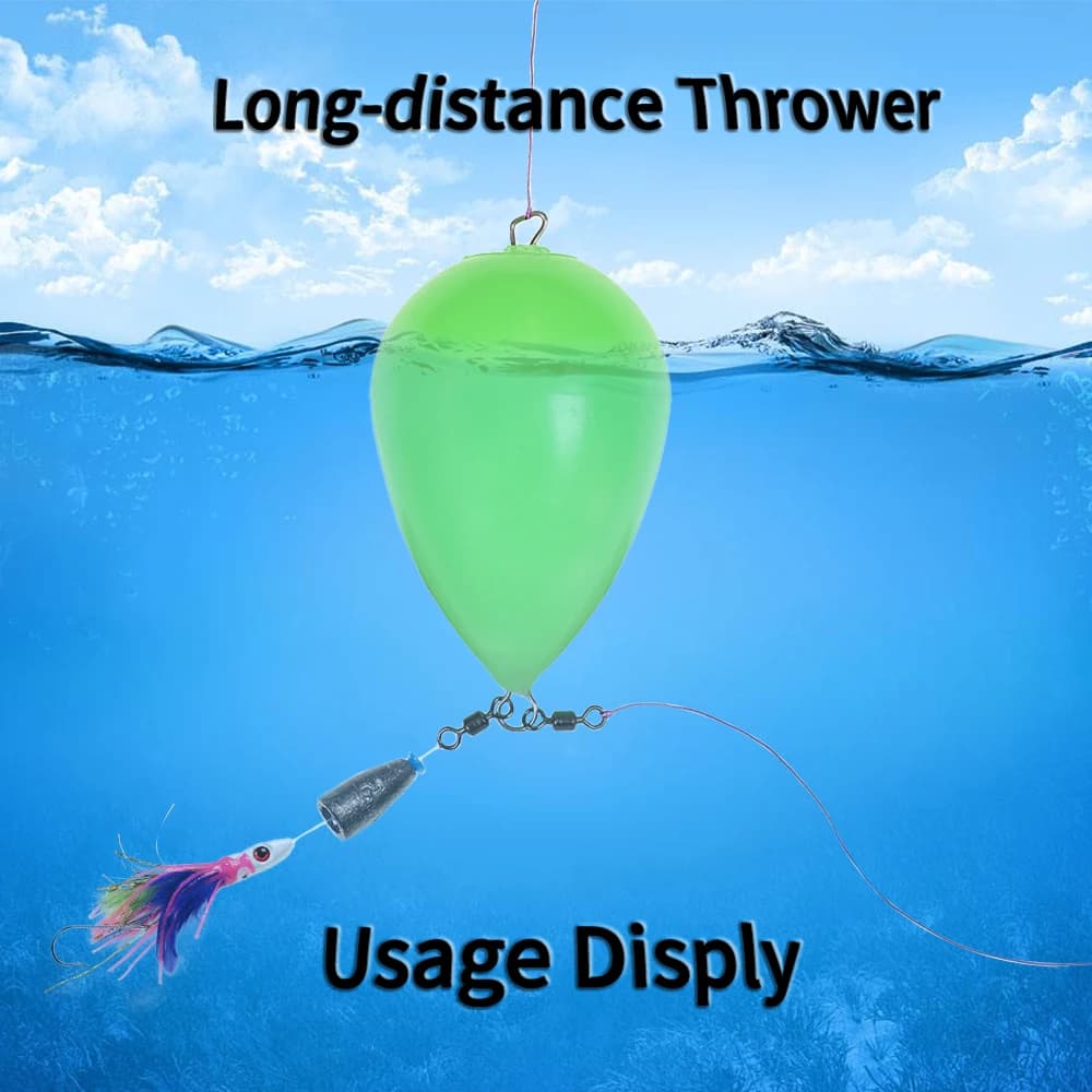 Flotteur lumineux en forme d'oeuf Elllv 20g-100g pour lancer longue distance et pêche de nuit