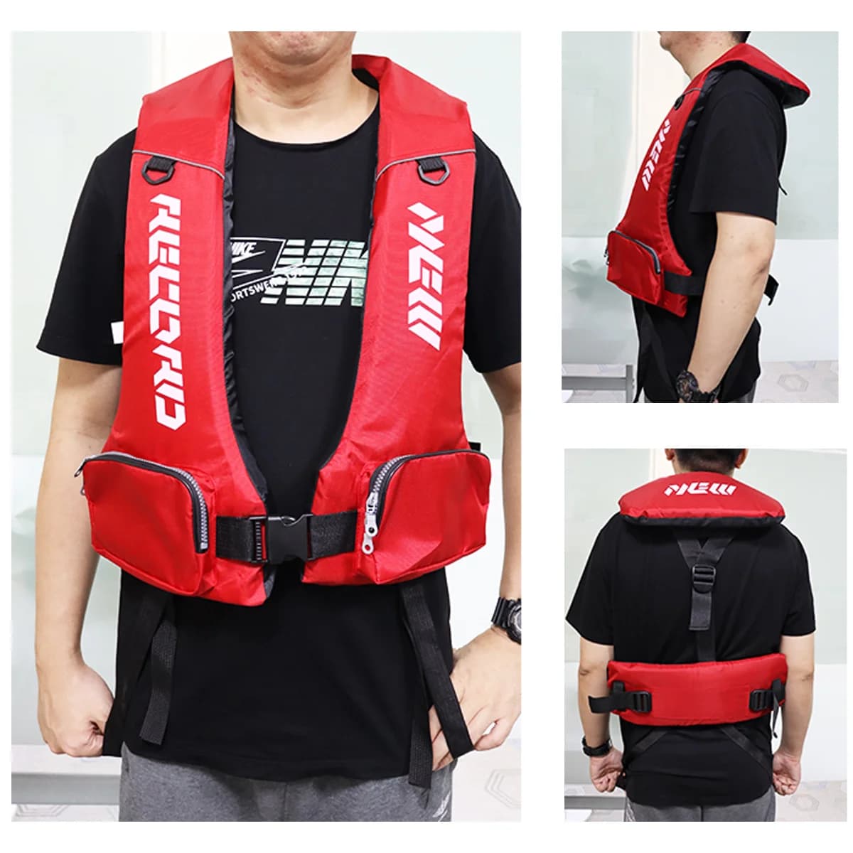Veste de pêche légère multifonction avec flottabilité supérieure à 5.5kg pour bateau et sports extérieurs