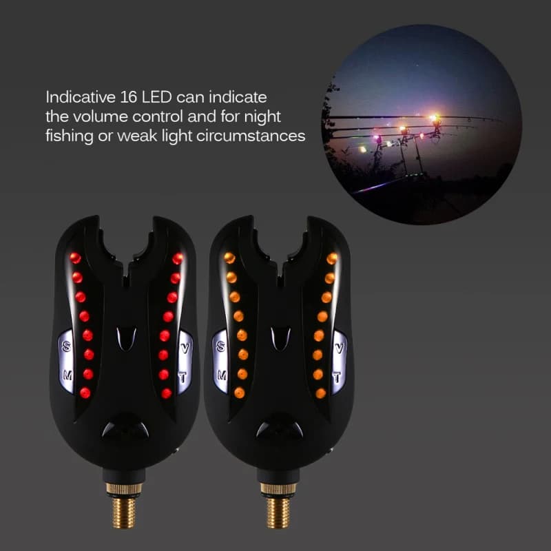 Kit alarme de touche Lixada 16 LED - Alerte sonore et lumineuse pour pêche nocturne et détection de touches