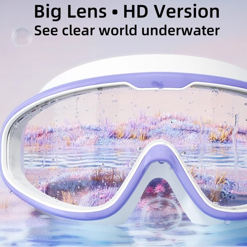 Lunettes de natation grand cadre HD anti-buée étanches adultes douche piscine hommes femmes