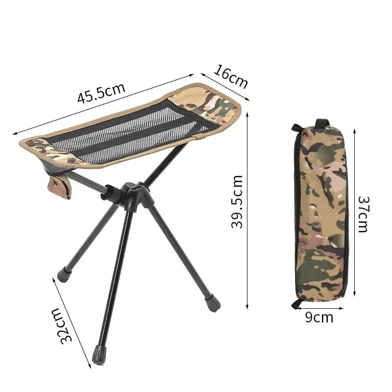 Tabouret triangulaire pliant ultraléger pour pêche et camping - Chaise portable multifonction