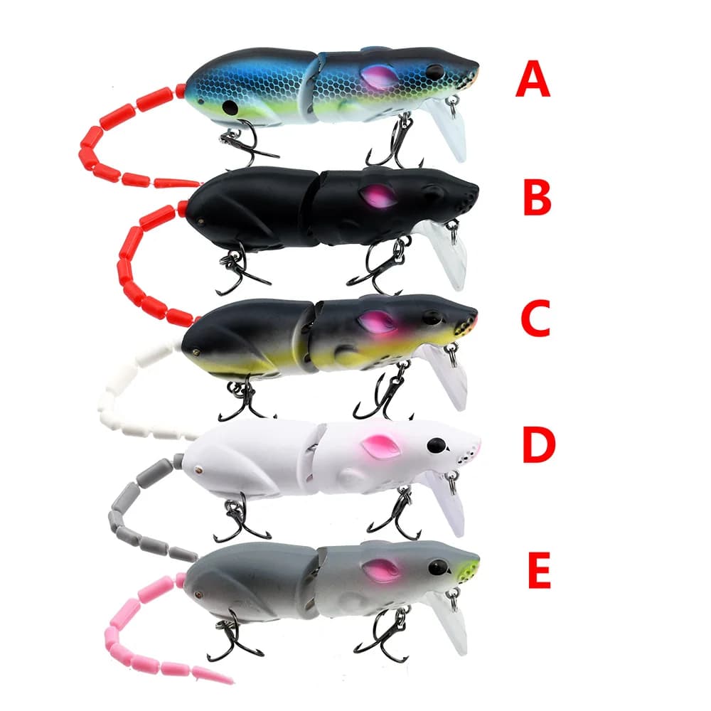 Leurre Souris Flottant 15.5cm - Appât Artificiel Rat pour Brochet et Black Bass en Surface