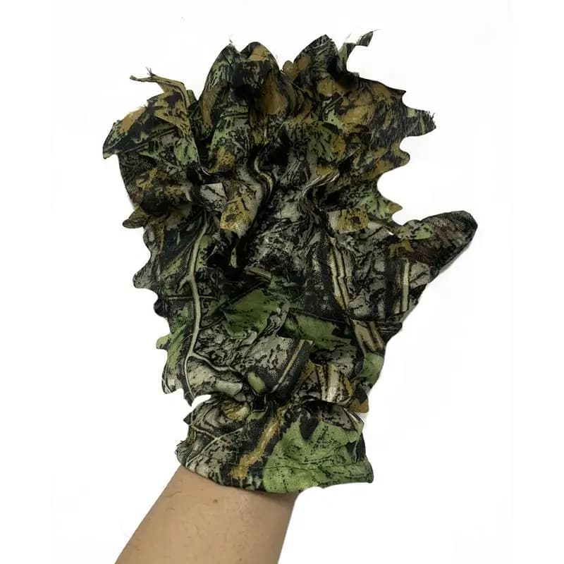 Gants camouflage Ghillie pour pêche - Discrétion optimale pour approche des poissons