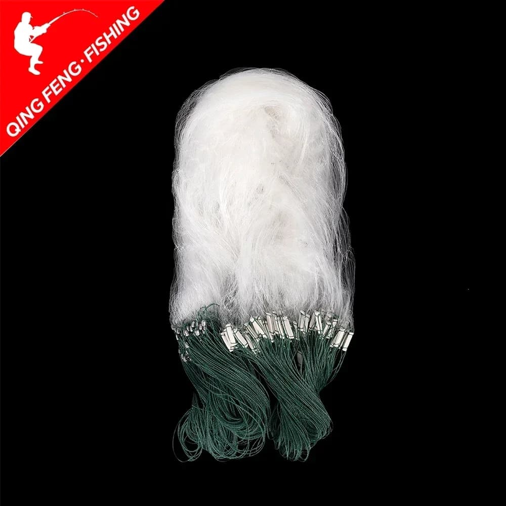 Filet de pêche 50m longueur 1.65m profondeur 3 couches nylon avec flotteurs - Filet maillant coulant pour lancer manuel