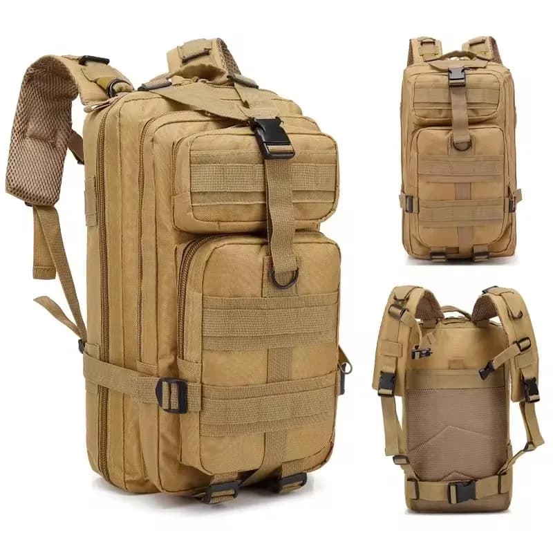Sac à dos tactique pêche camouflage randonnée chasse 3 compartiments nylon équipement extérieur