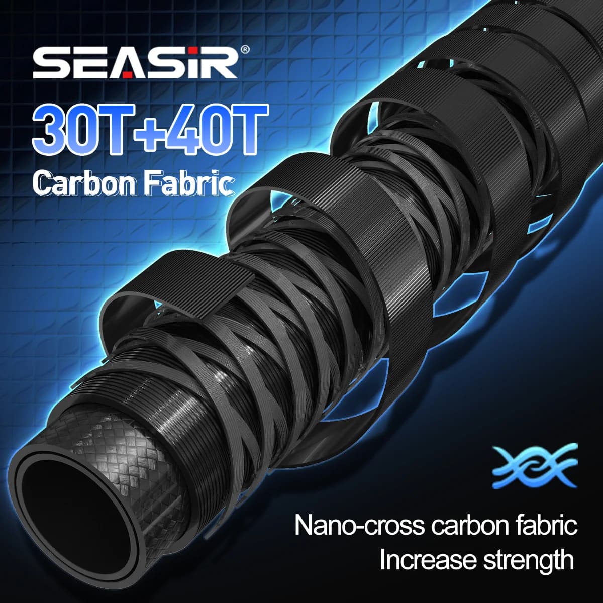 Canne ultralégère Seasir Riveria BFS 1.5-1.98m - Canne spinning baitcasting anneaux FUJI O céramique 30T+40T carbone