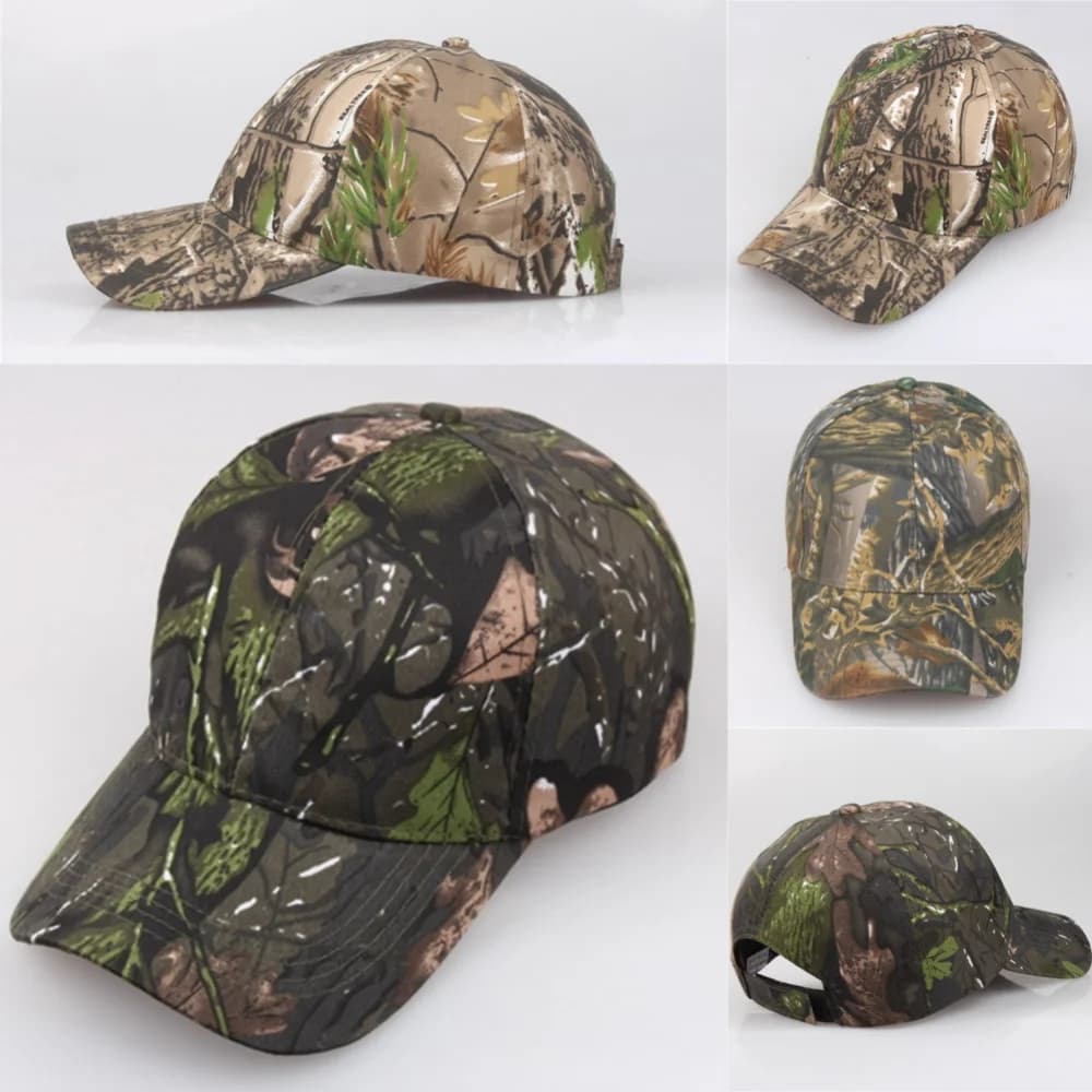 Casquette de pêche ajustable camouflage jungle pour protection solaire été pêche