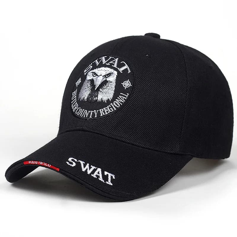 Casquette tactique SWAT Eagle brodée - Modèle militaire pour pêche et activités outdoor