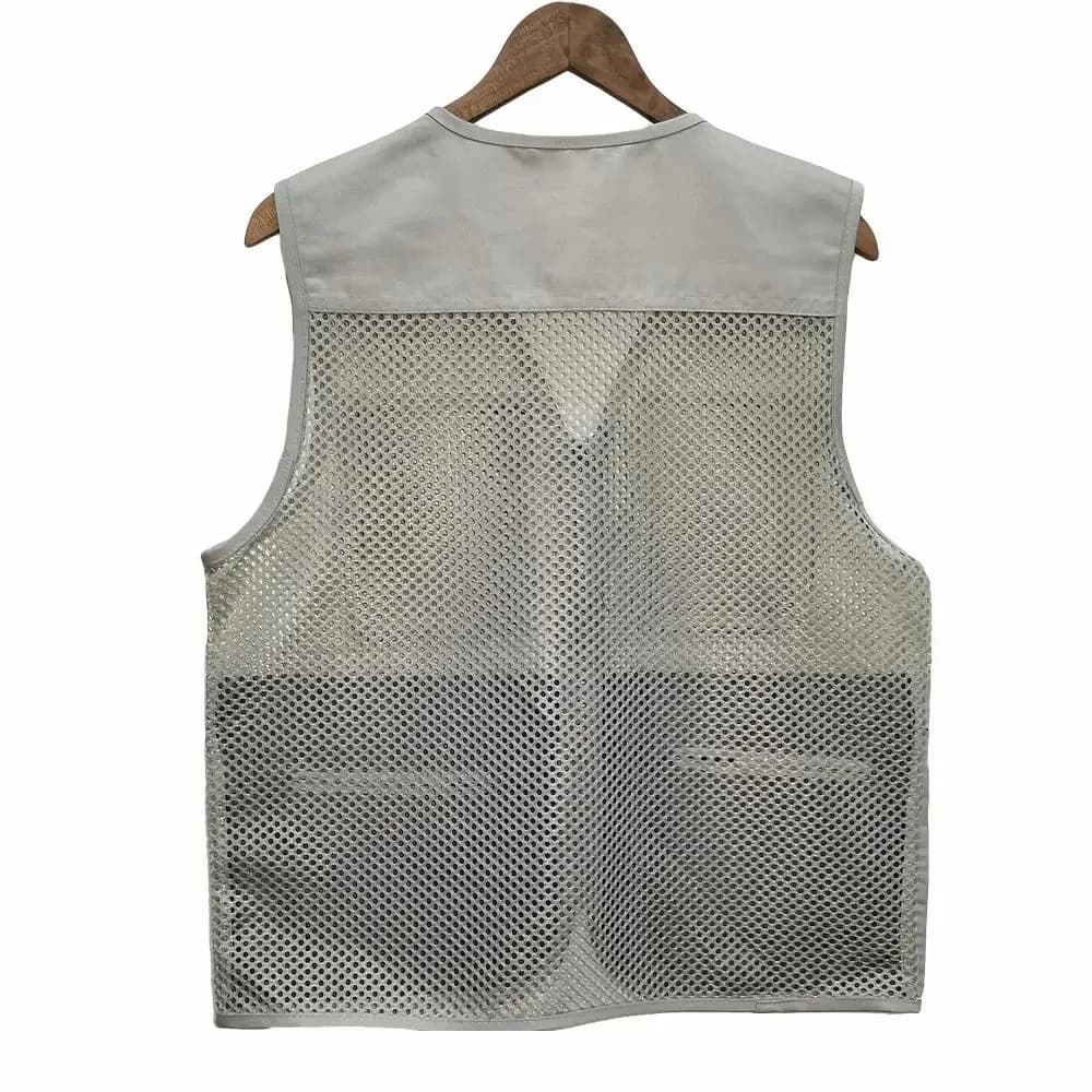 Veste pêche été légère mesh respirante multi-poches pour randonnée photographie sports outdoor