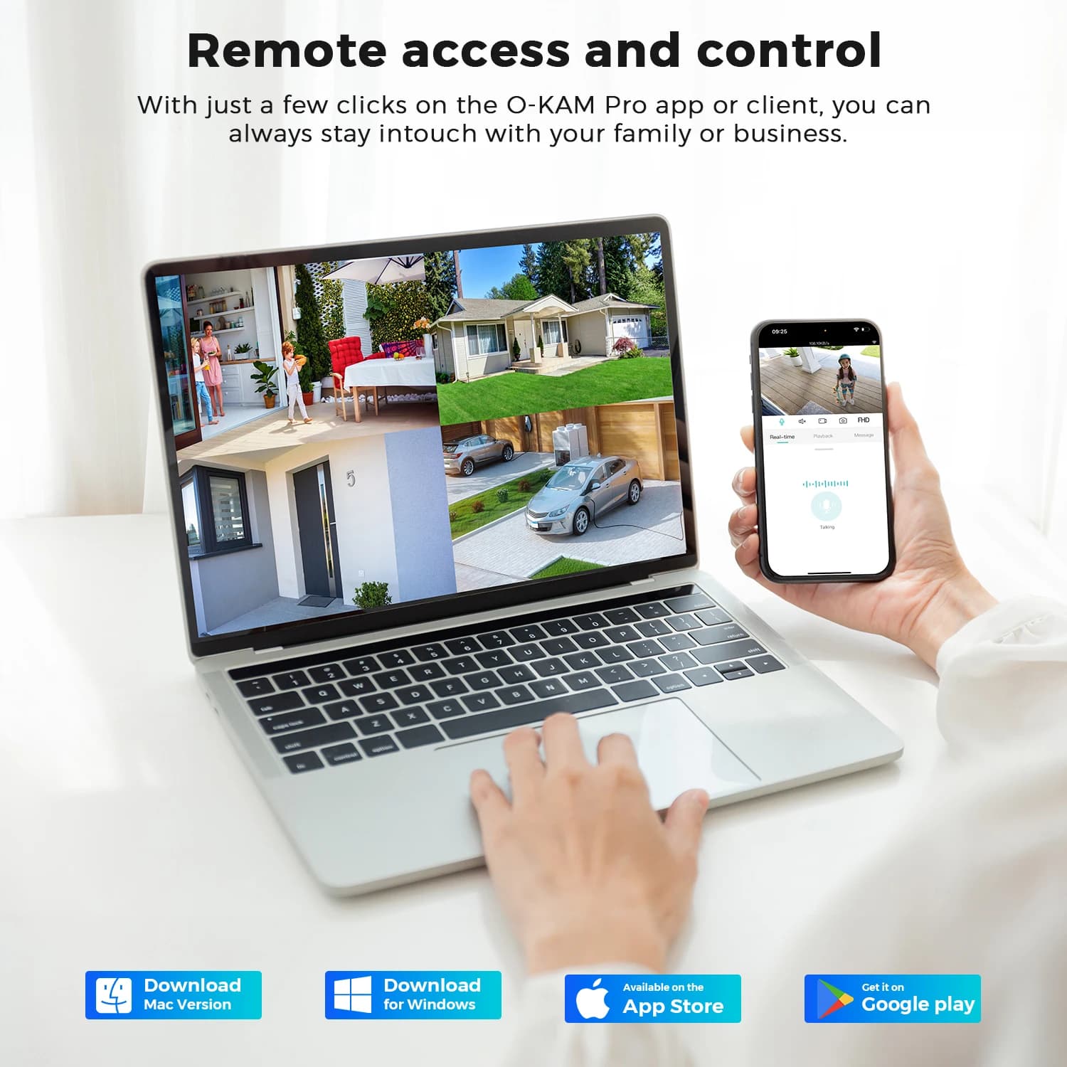 Caméra surveillance WiFi 4MP2K PTZ avec détection IA humaine et audio bidirectionnel - ICSEE pour maison