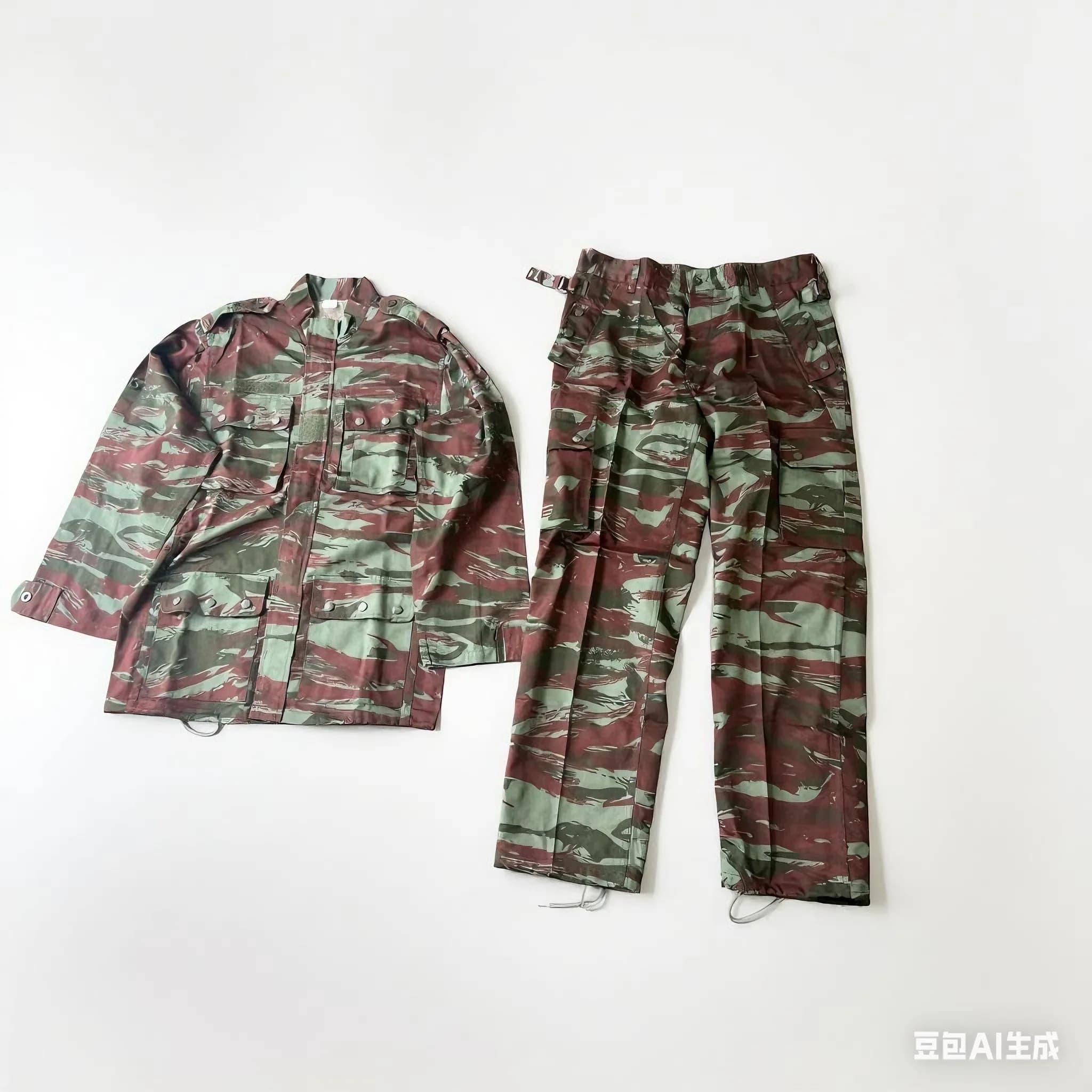 Set camouflage lézard français Benin - Tenue pêche africaine pour discrétion exceptionnelle berges