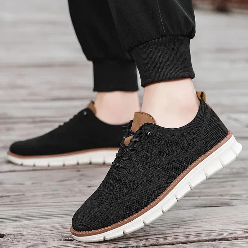 Chaussures de pêche habillées homme en cuir respirant, design color block, légères pour pêche et sorties