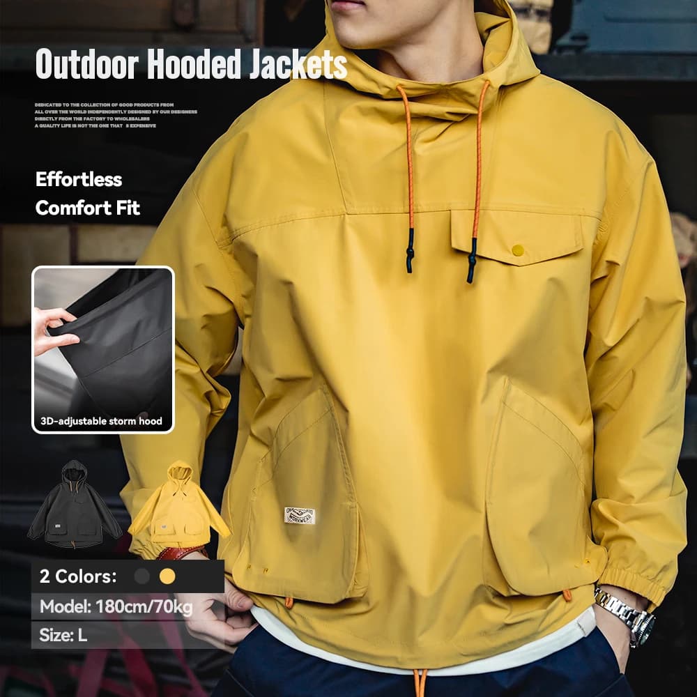 Veste multi-poches Maden outdoor - Parka coupe-vent loose randonnée escalade printemps automne