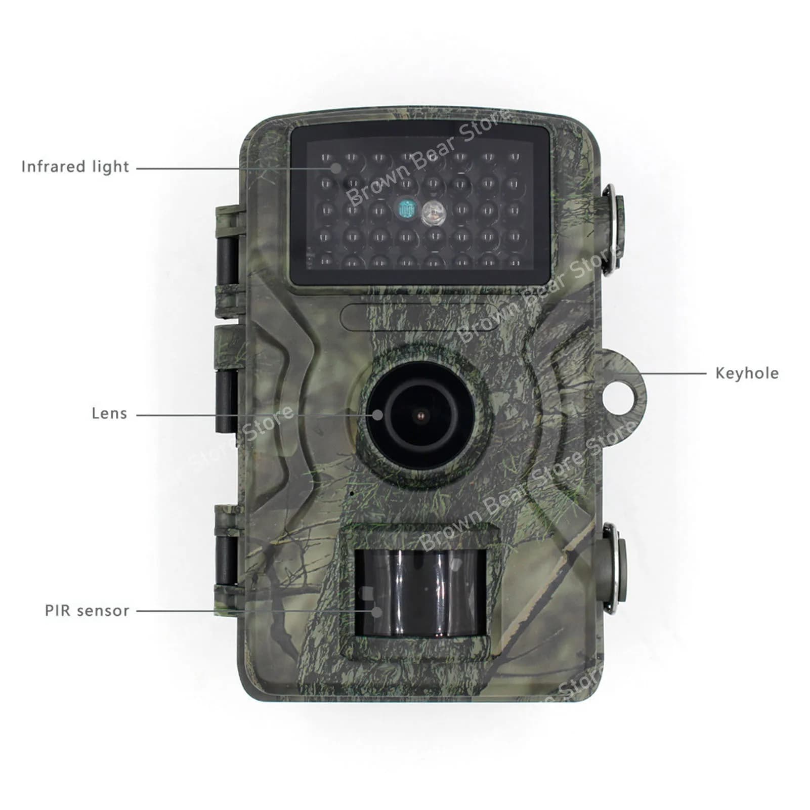 Caméra de chasse AL-113 1080P 38 LED IR déclenchement 0.7s étanche IP66 pour traçage animaux rapide