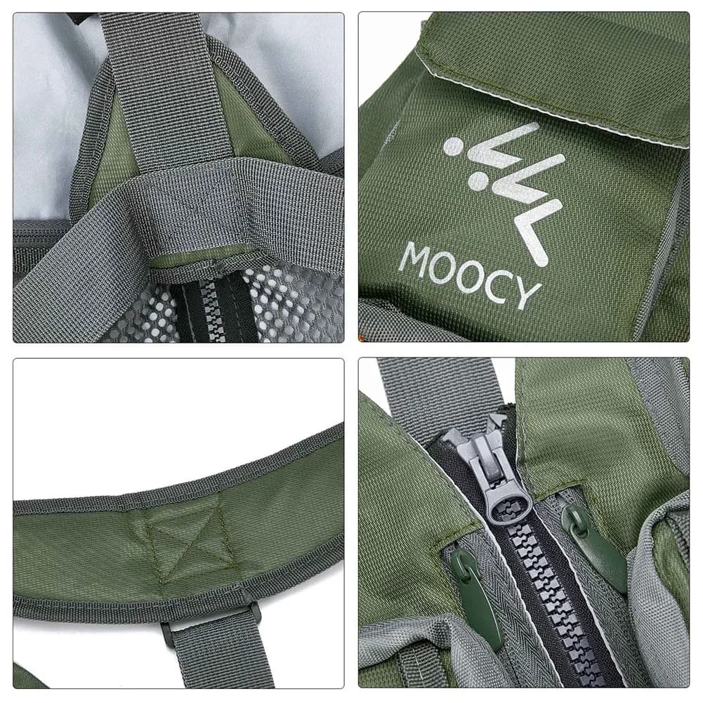 Veste de pêche respirante en mesh avec poches zippée pour randonnée voyage et running été