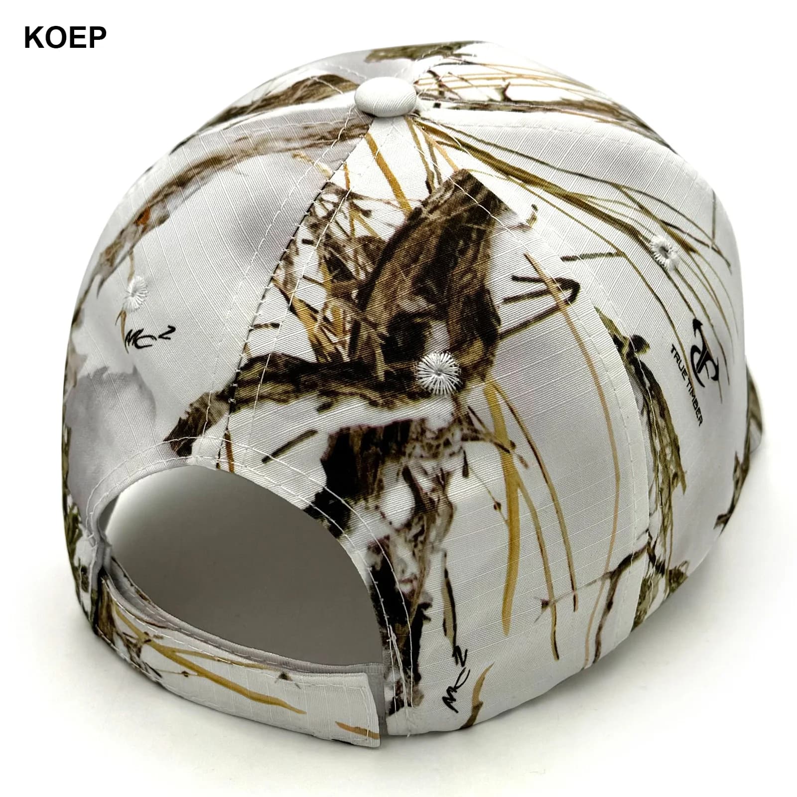 Casquette camouflage blanc pêche KOEP - Baseball cap neige pêche hiver chasse snapback