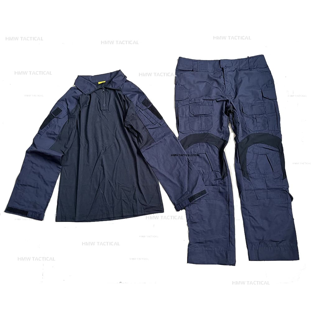 Combinaison tactique HMW Dark Blue pêche escalade - Tenue GEN3 forces spéciales chasse entraînement