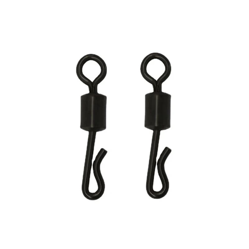Émerillons rapides Q-shaped pêche carpe 50 pièces boîte roulements à billes changement rapide accessoires terminal