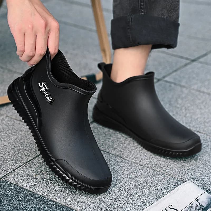 Bottes de pluie pêche hommes étanches antidérapantes confort travail camping chaussures de sécurité outdoor