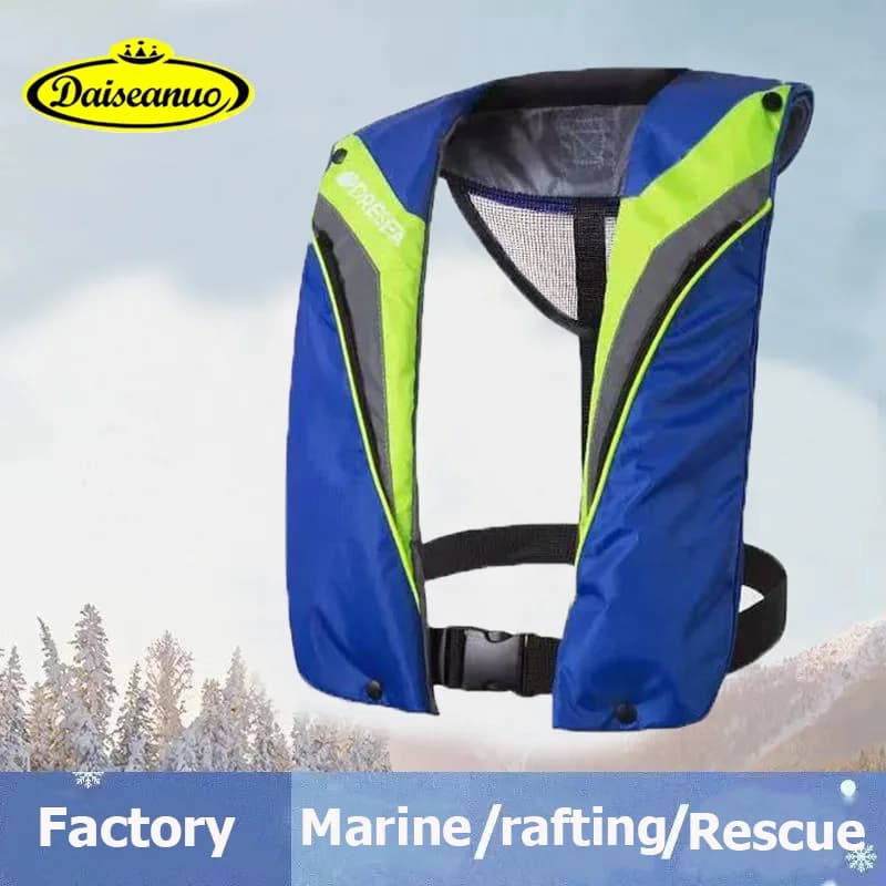 Gilet de sauvetage pêche CE - Gonflage manuel/automatique - Poche pratique - 100N/150N PFD adulte