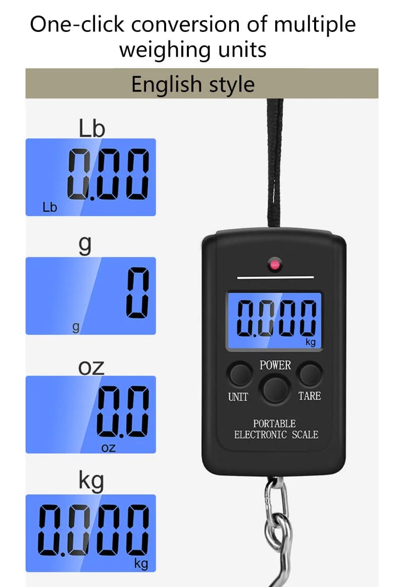 Mini balance électronique portable 40kg multifonction - Outil pesage pêche bagages valise voyage