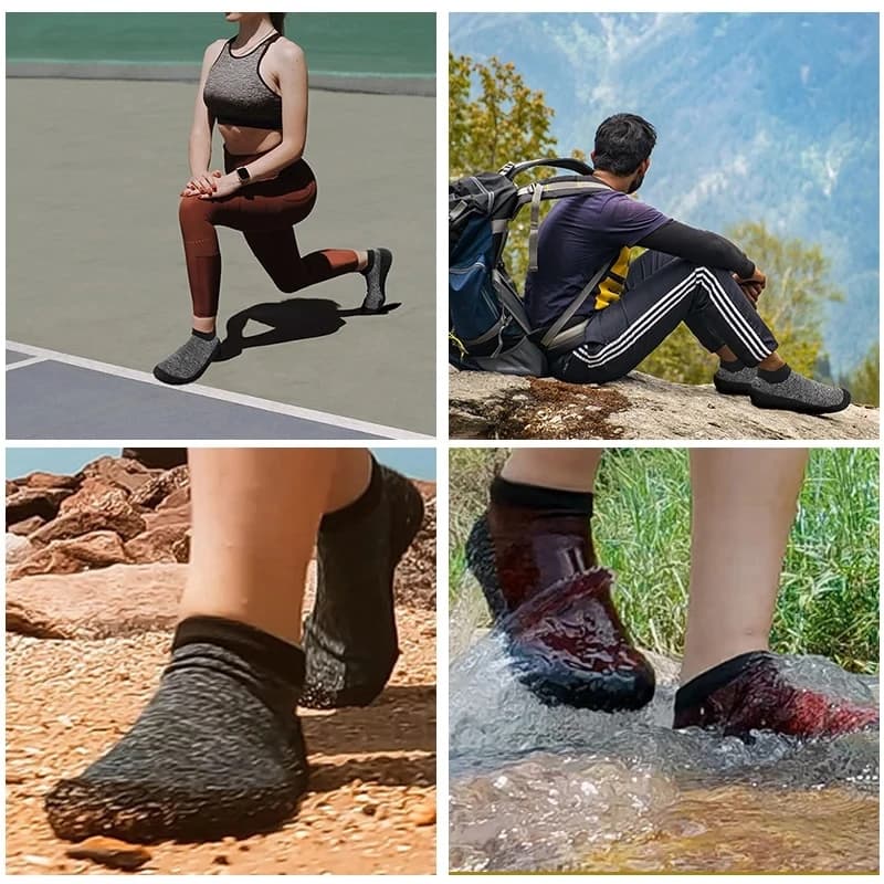 Chaussures aquatiques unisexes pêche - Chaussettes nageurs minimalistes plage rivière