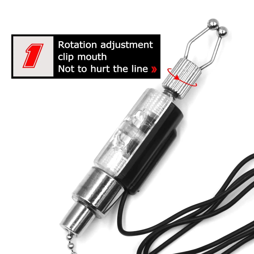 Support indicateur LED pour alarme de touche carpe - Accessoire pêche durable avec éclairage intégré