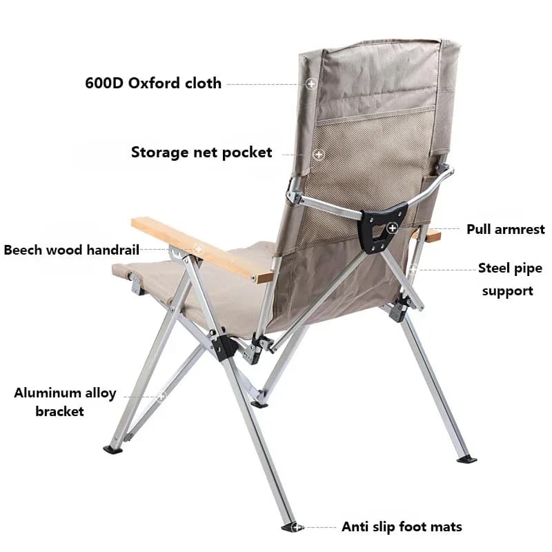 Fauteuil pliant portable DIVEDEER pêche barbecue camping équipement extérieur loisirs