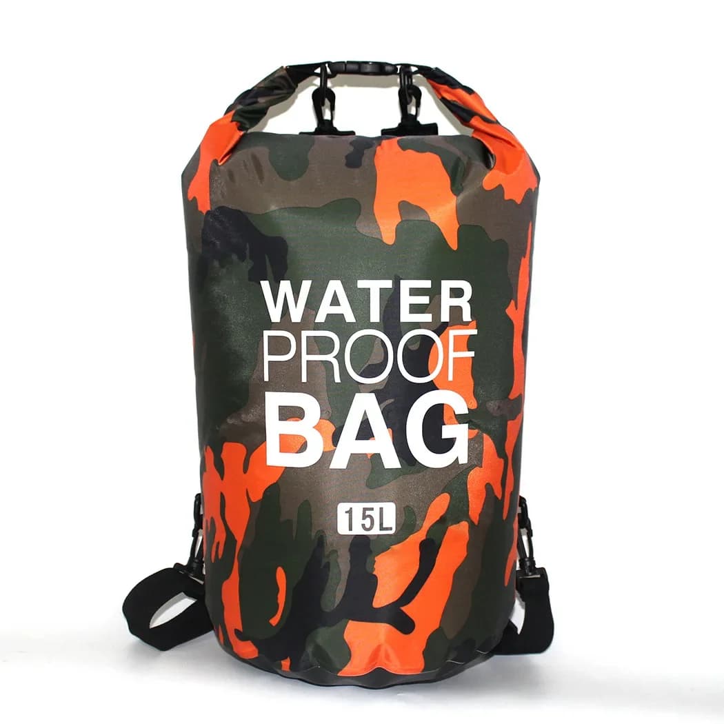 Sac étanche camouflage PVC 2-30L portable - Sac pêche rafting trekking rivière étanche et discret