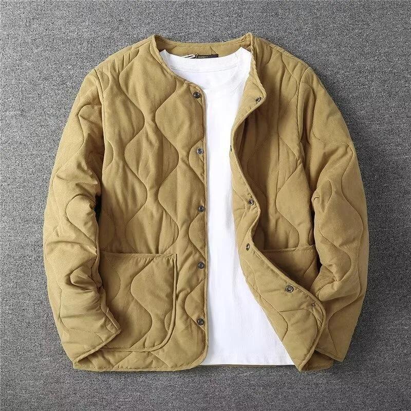 Veste matelassée M65 vintage homme hiver - Cardigan multi-poches pêche - Manteau épais khaki chasse