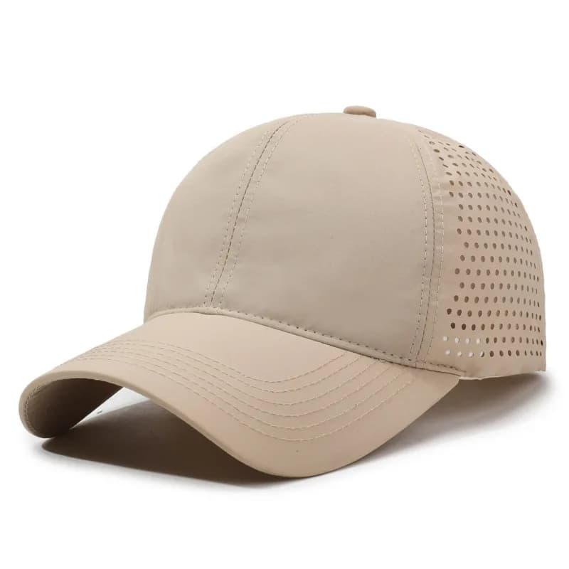 Casquette baseball mesh respirante unisexe - Léger couleur unie - Protection solaire ajustable pêche
