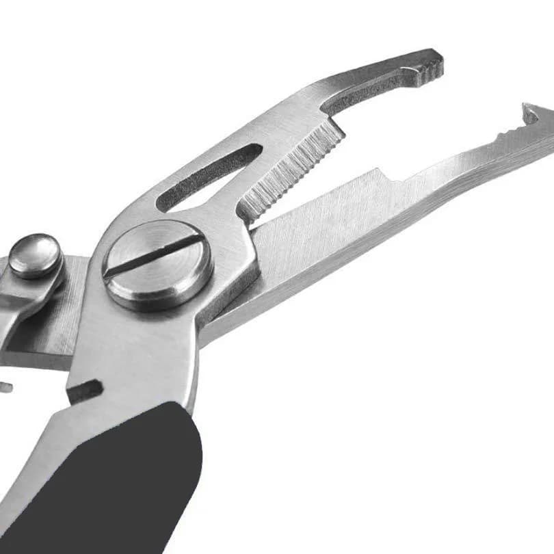 Pince coupe-grippe poisson pliable acier inox avec balance et mètre intégrés pour carpe et pêche