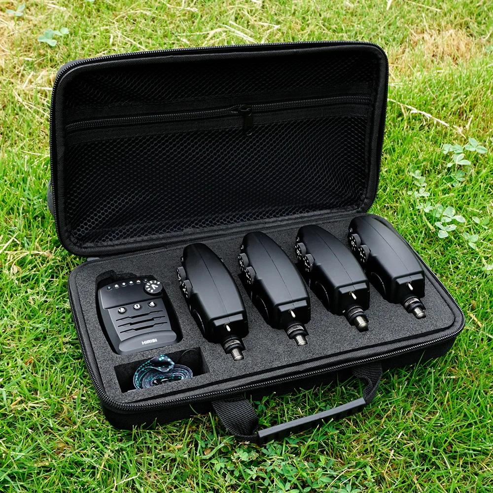 Set d'alarme sans fil anti-vol Hirisi pour pêche à la carpe 1+4 avec indicateur de touches