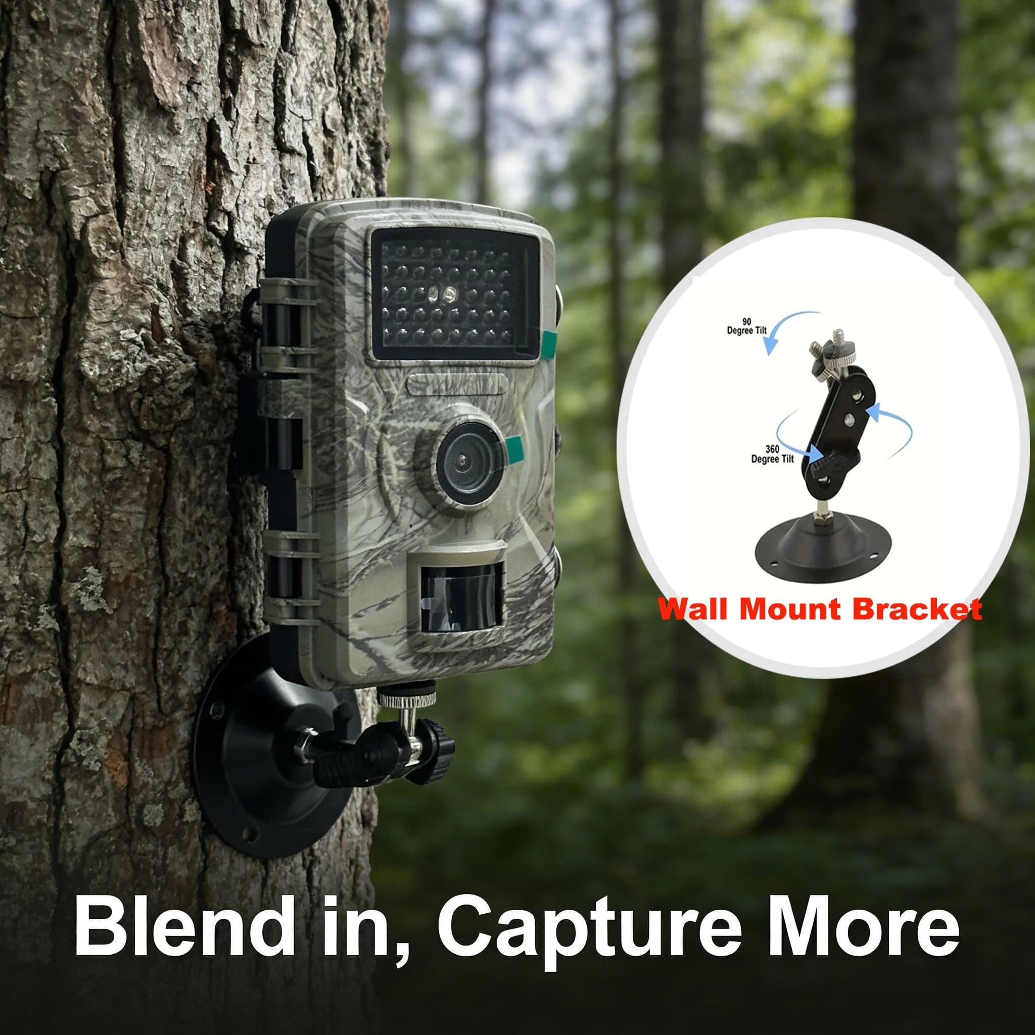 Caméra de chasse extérieure 720P HD étanche pour surveillance optimale de la faune aquatique et piscicole