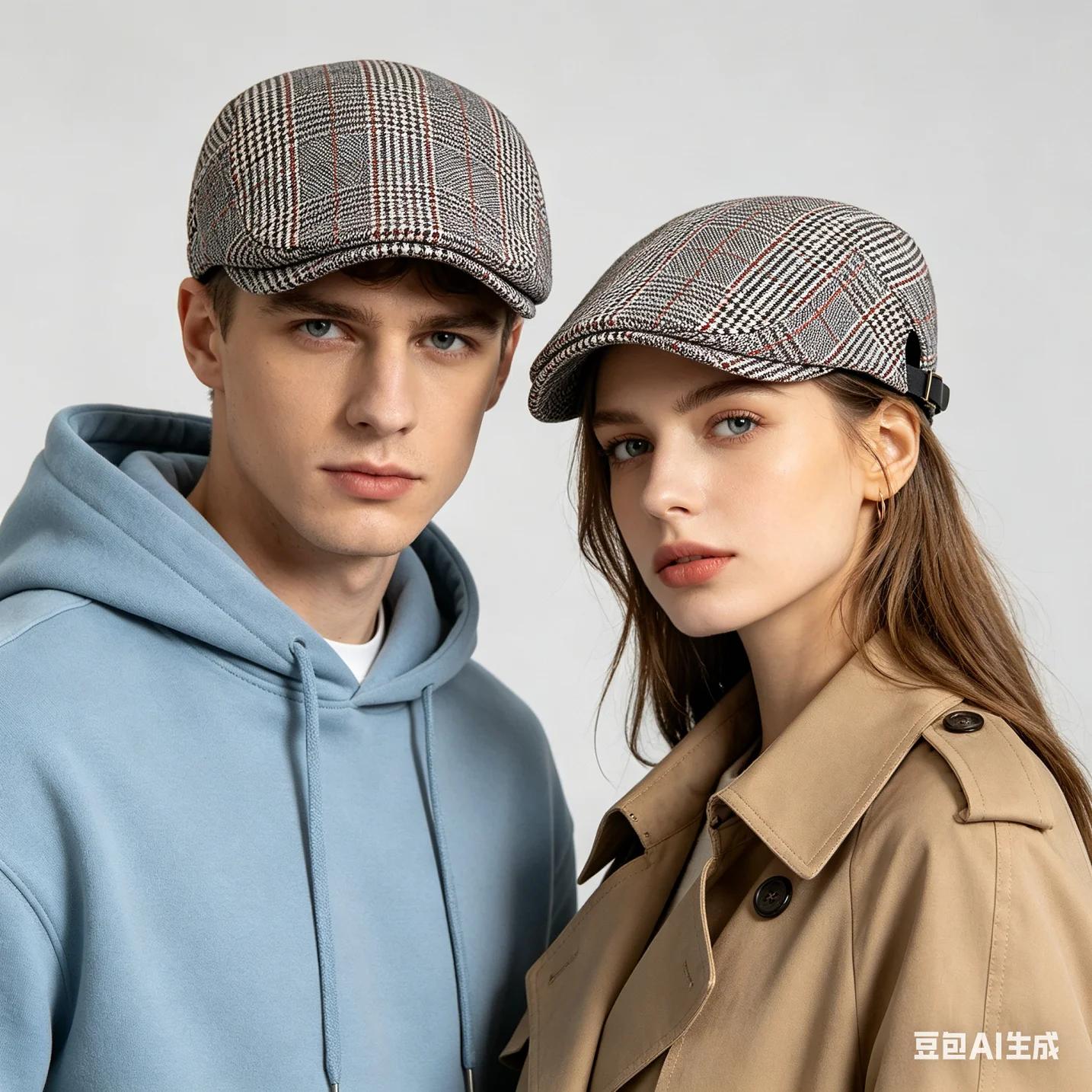 Casquette newsboy vintage pêche chasse homme - Style ivy cotton ajustable activités outdoor Gatsby
