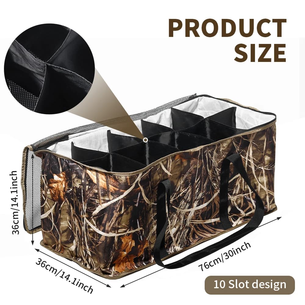 Sac transport 10 leurres canard chasse - accessoire essentiel protection leurres gibier d'eau